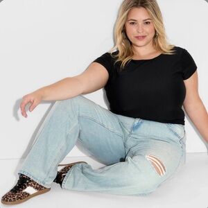 Women's Mid-Rise Straight Jeans - Wild Fable™ Tinted Light Wash 0